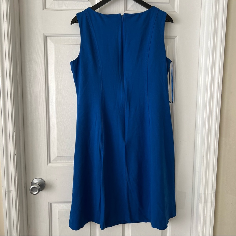 Talbots Women's Royal Blue Sleeveless Midi Dress- Size 12W - Picture 2 of 9